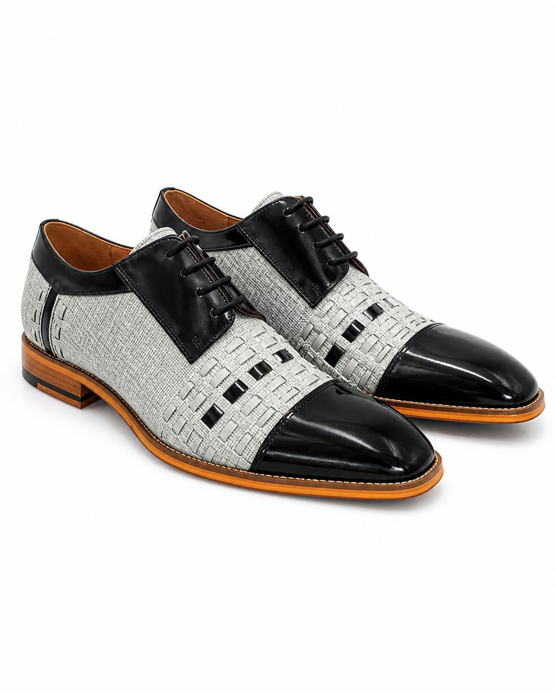 Stacy Adams Hastead 25765 Black/Gray Two-Tone Oxford