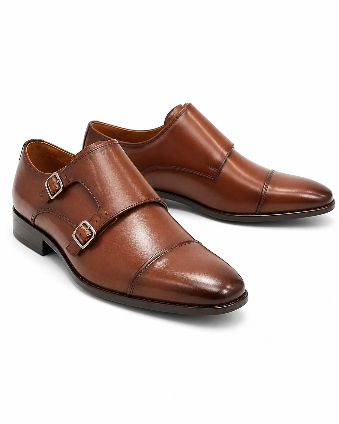 Stacy Adams Newkirk 21539 Cognac Double Monk Strap