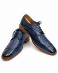Stacy Adams Navy Paisley-Embossed Formal Oxford