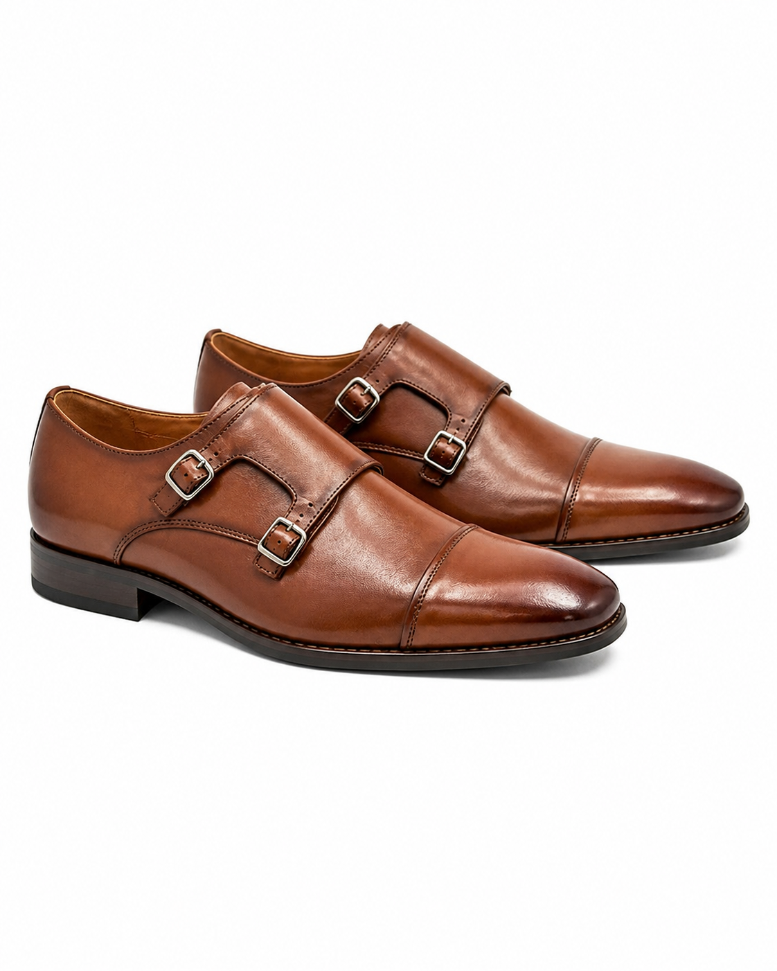 Stacy Adams Newkirk 21539 Cognac Double Monk Strap