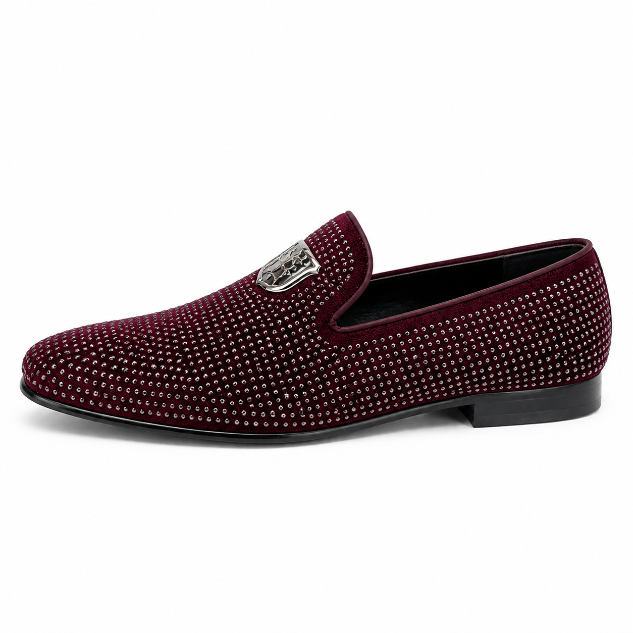 Stacy Adams Burgundy Crystal Crest Formal Loafer
