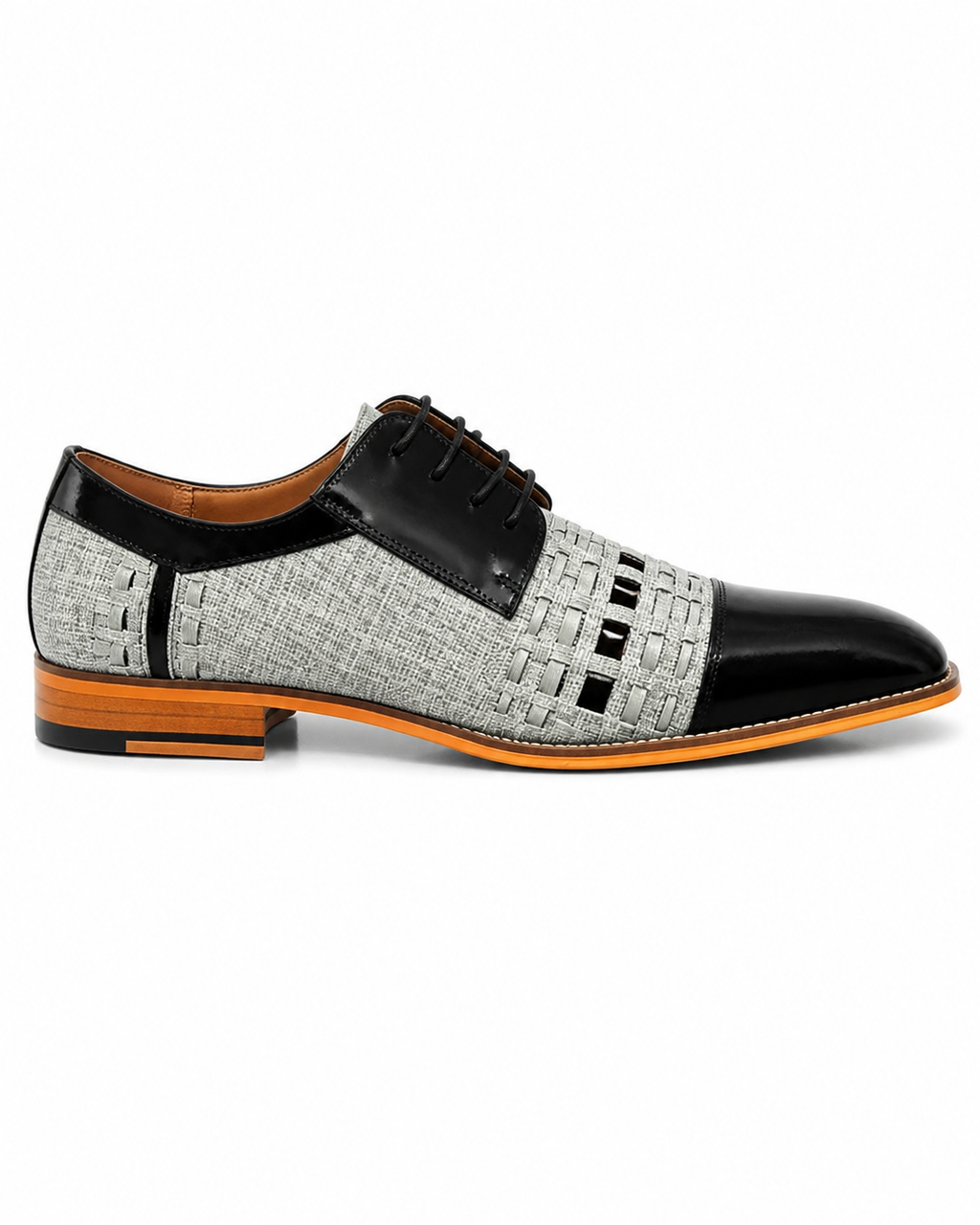 Stacy Adams Hastead 25765 Black/Gray Two-Tone Oxford