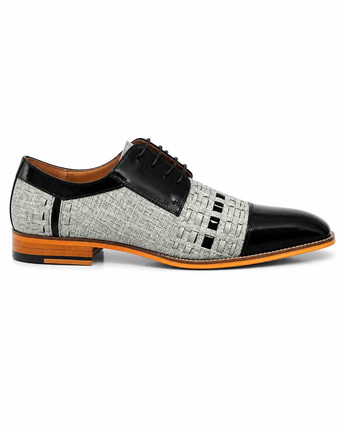 Stacy Adams Hastead 25765 Black/Gray Two-Tone Oxford