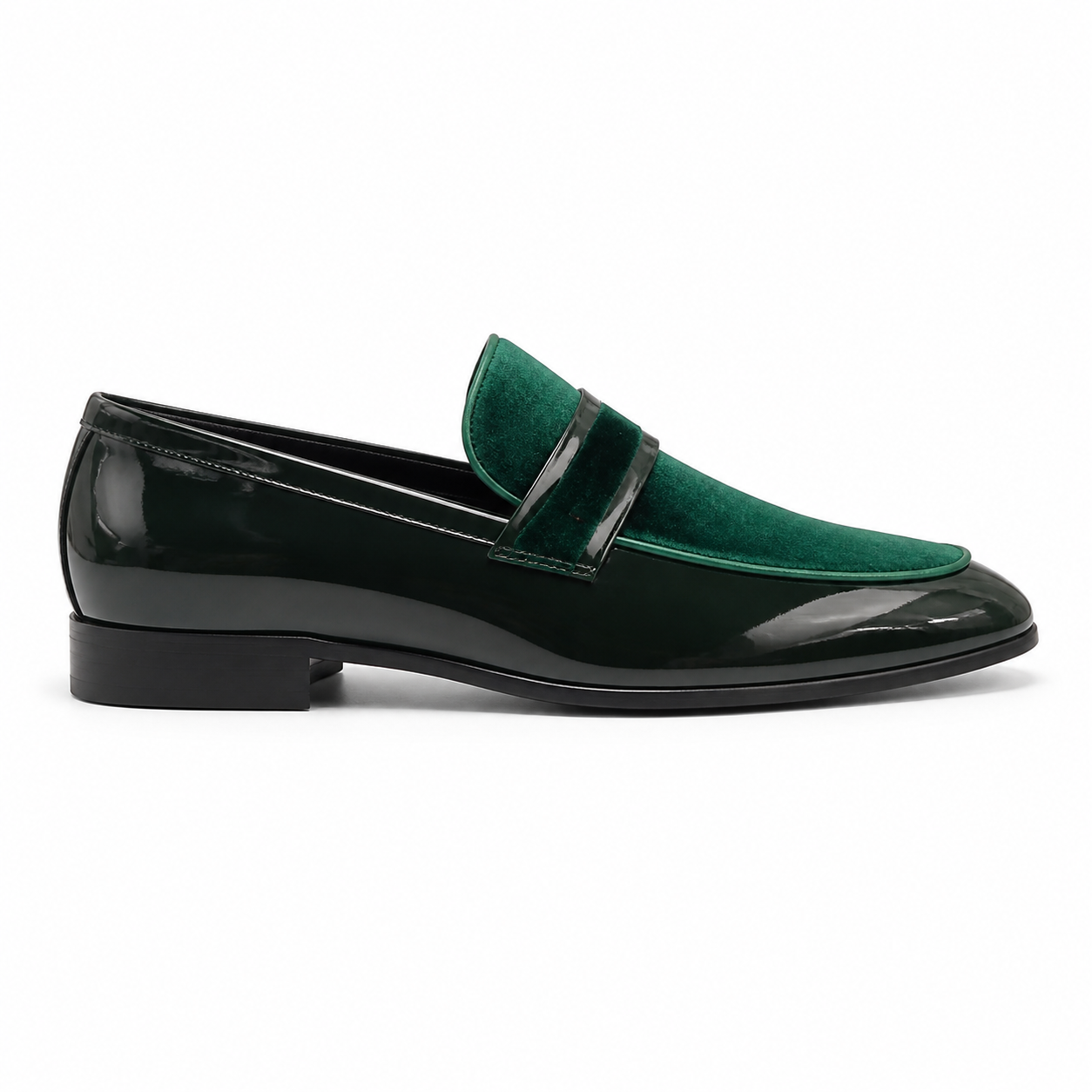 Stacy Adams Emerald Velvet Patent Formal Loafer