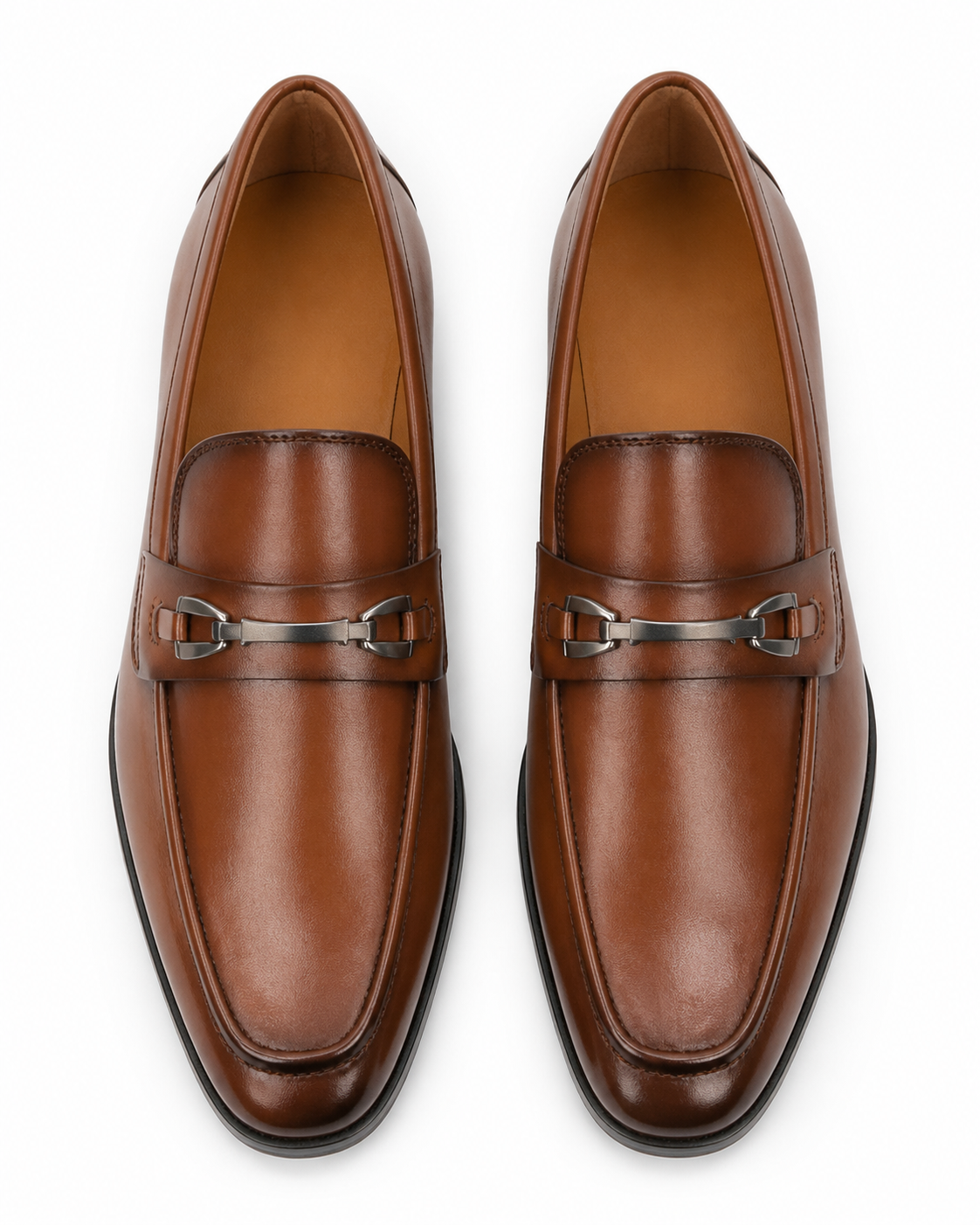 Stacy Adams Cognac Leather Bit Loafer