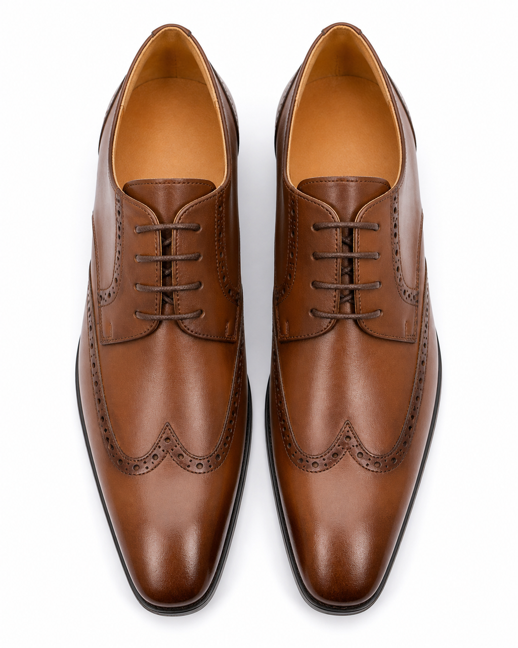 Stacy Adams Cognac Wingtip Oxford