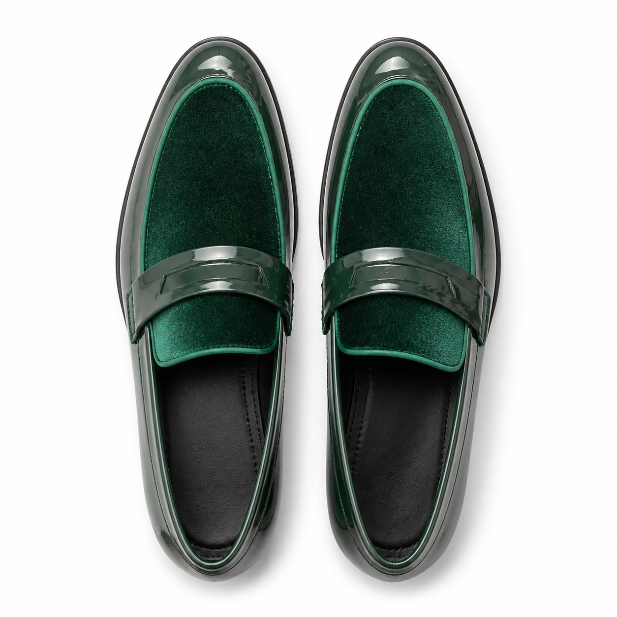 Stacy Adams Emerald Velvet Patent Formal Loafer