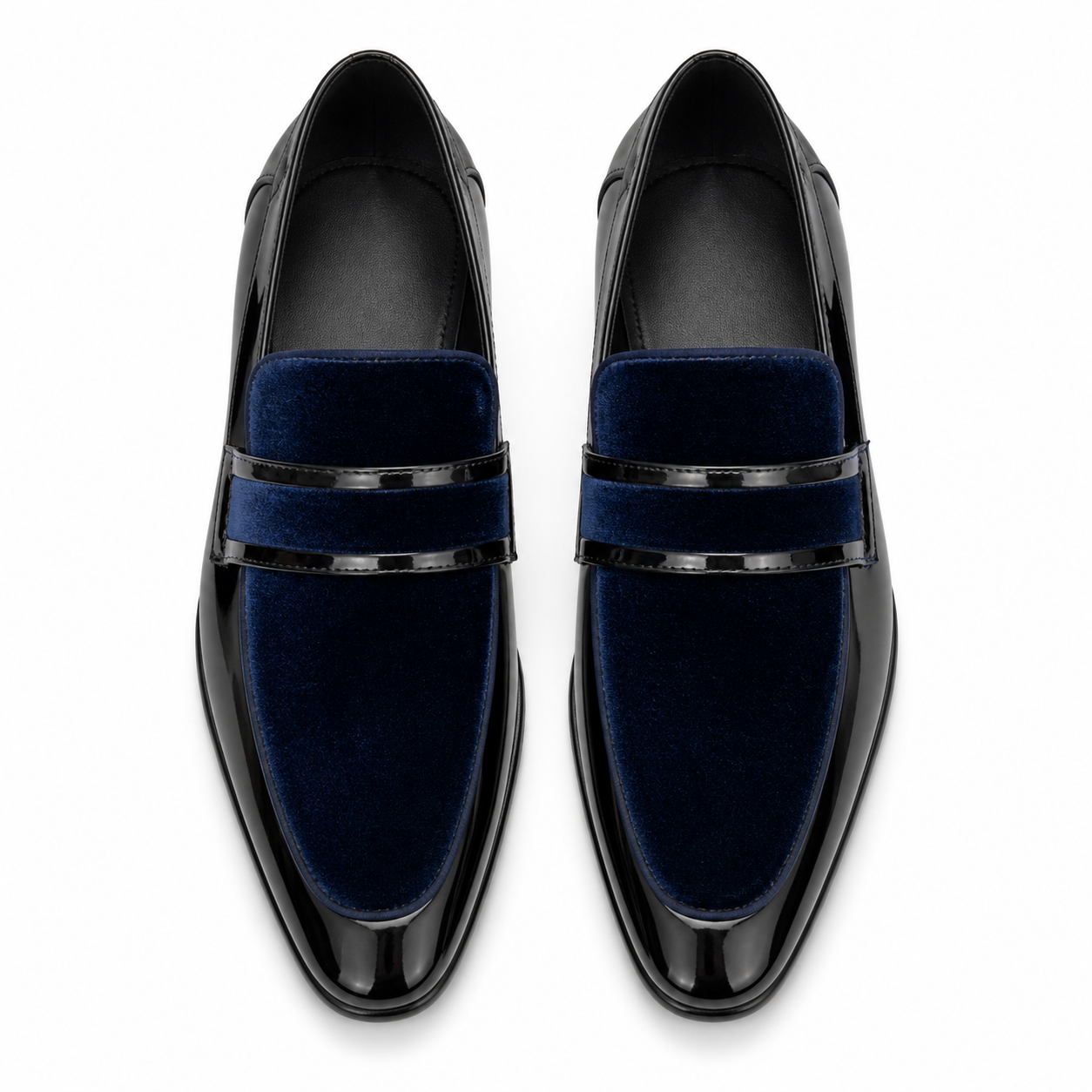 Stacy Adams Navy Velvet Double-Strap Formal Loafer