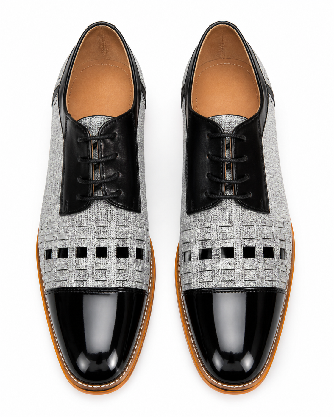 Stacy Adams Hastead 25765 Black/Gray Two-Tone Oxford