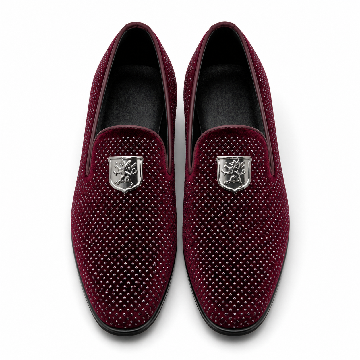 Stacy Adams Burgundy Crystal Crest Formal Loafer