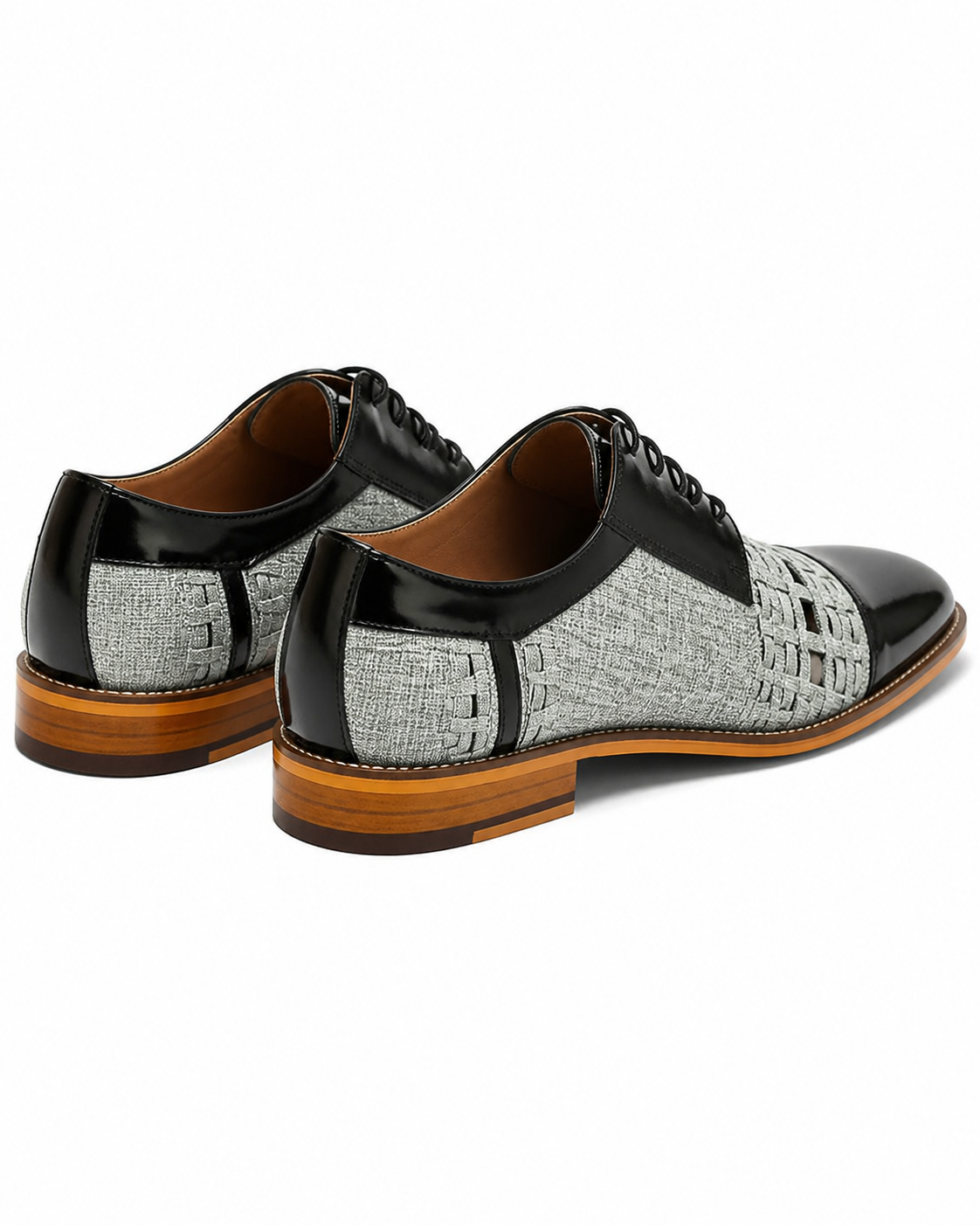 Stacy Adams Hastead 25765 Black/Gray Two-Tone Oxford