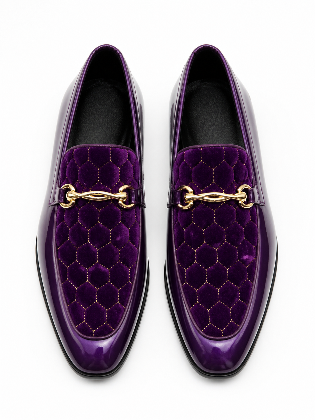 Stacy Adams Purple Velvet Gold Bit Loafer
