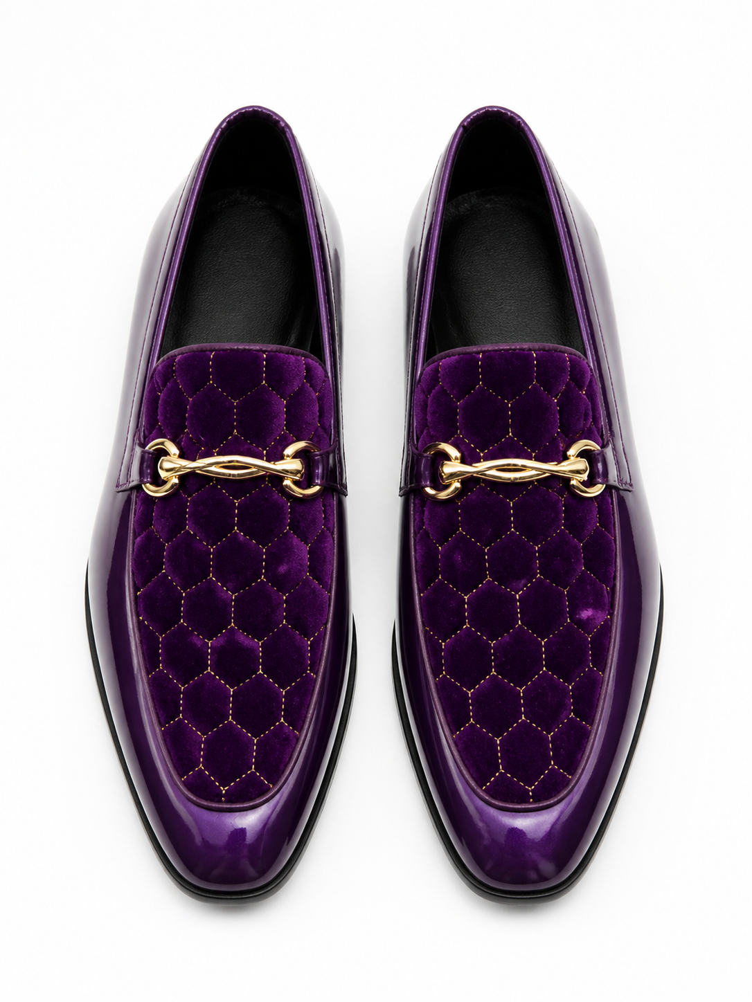 Stacy Adams Purple Velvet Gold Bit Loafer