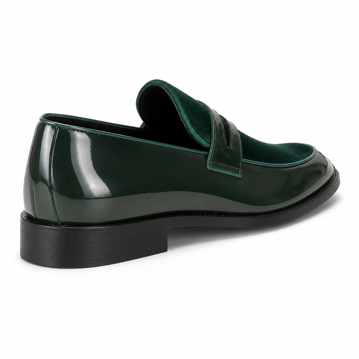 Stacy Adams Emerald Velvet Patent Formal Loafer