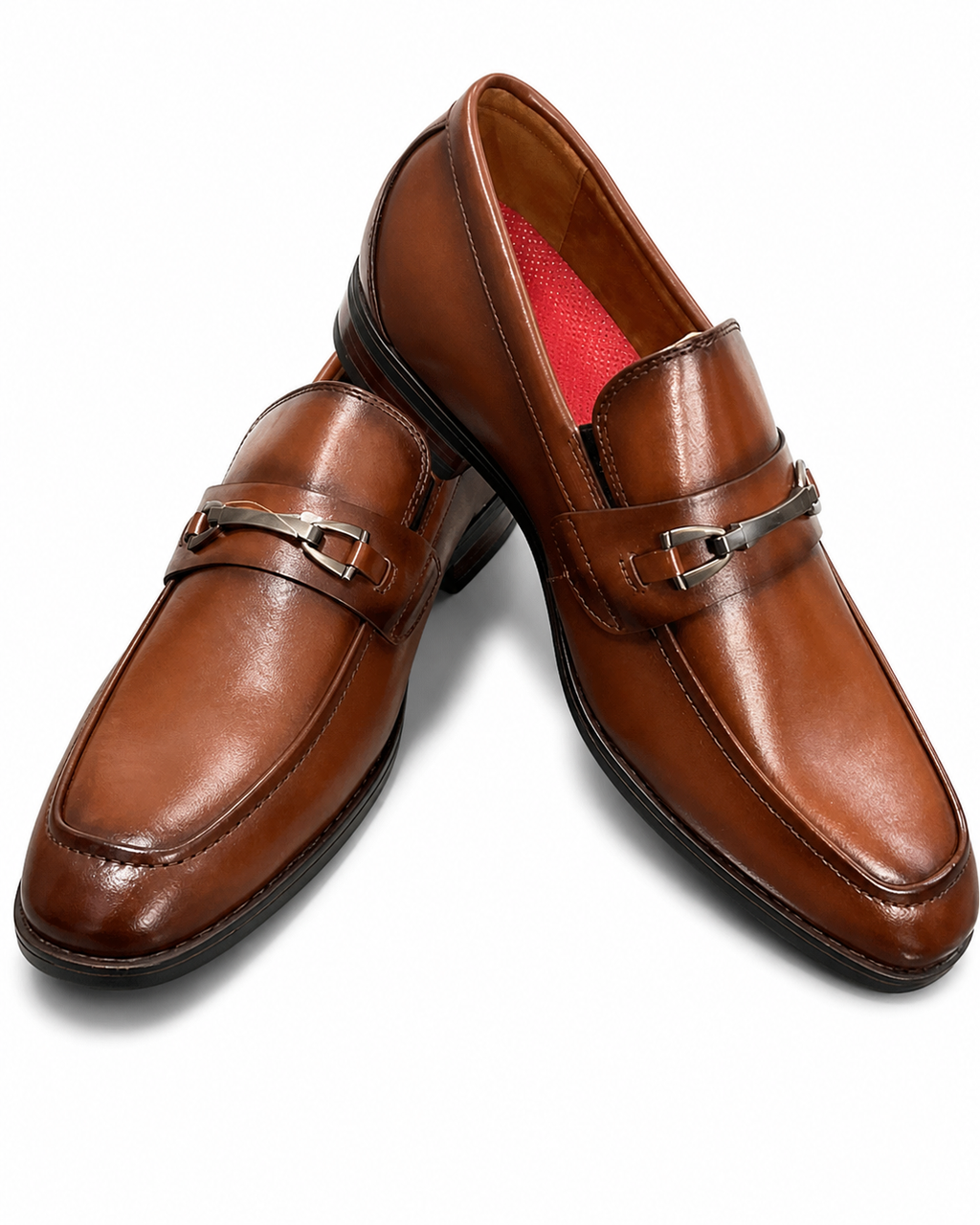 Stacy Adams Cognac Leather Bit Loafer