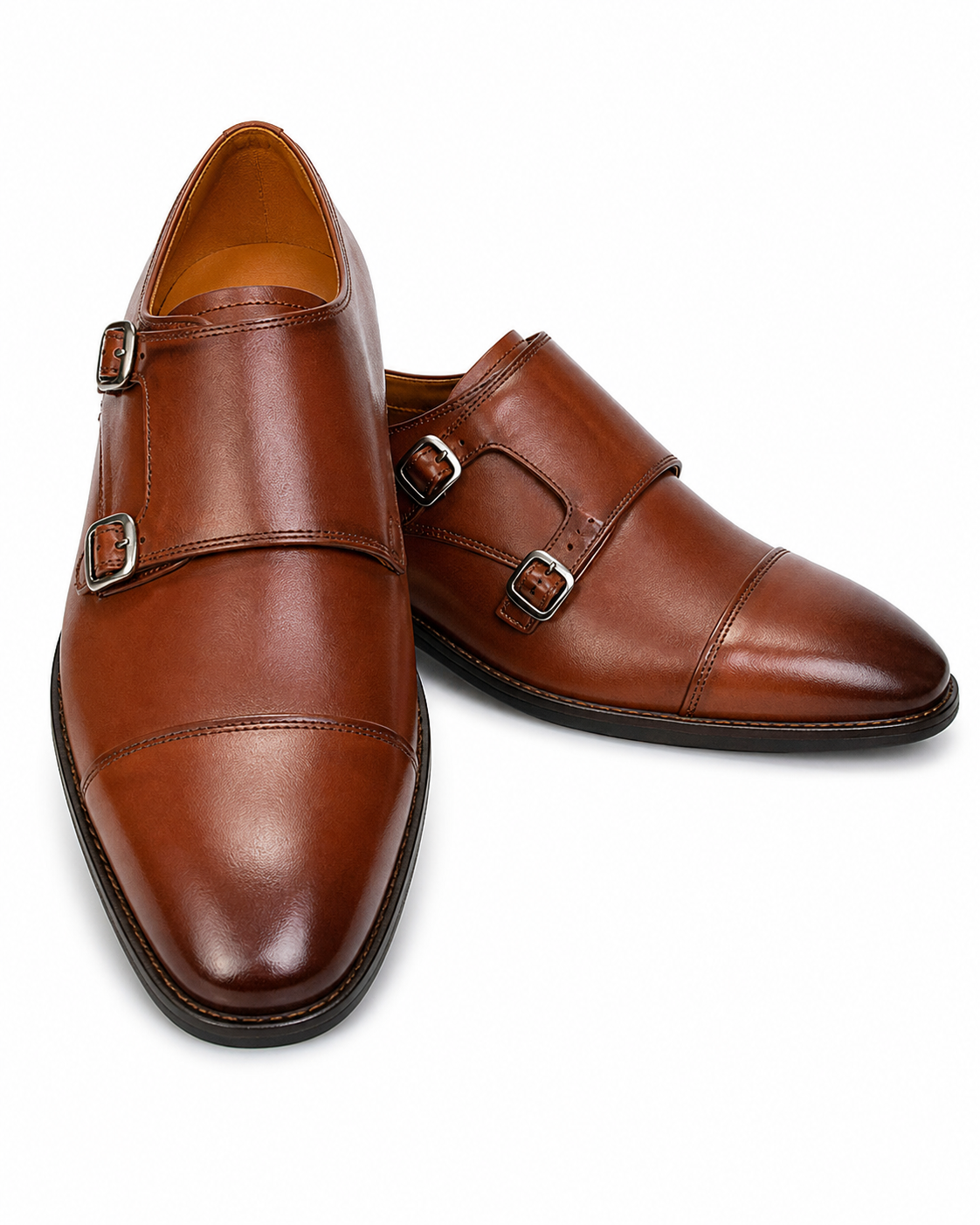 Stacy Adams Newkirk 21539 Cognac Double Monk Strap