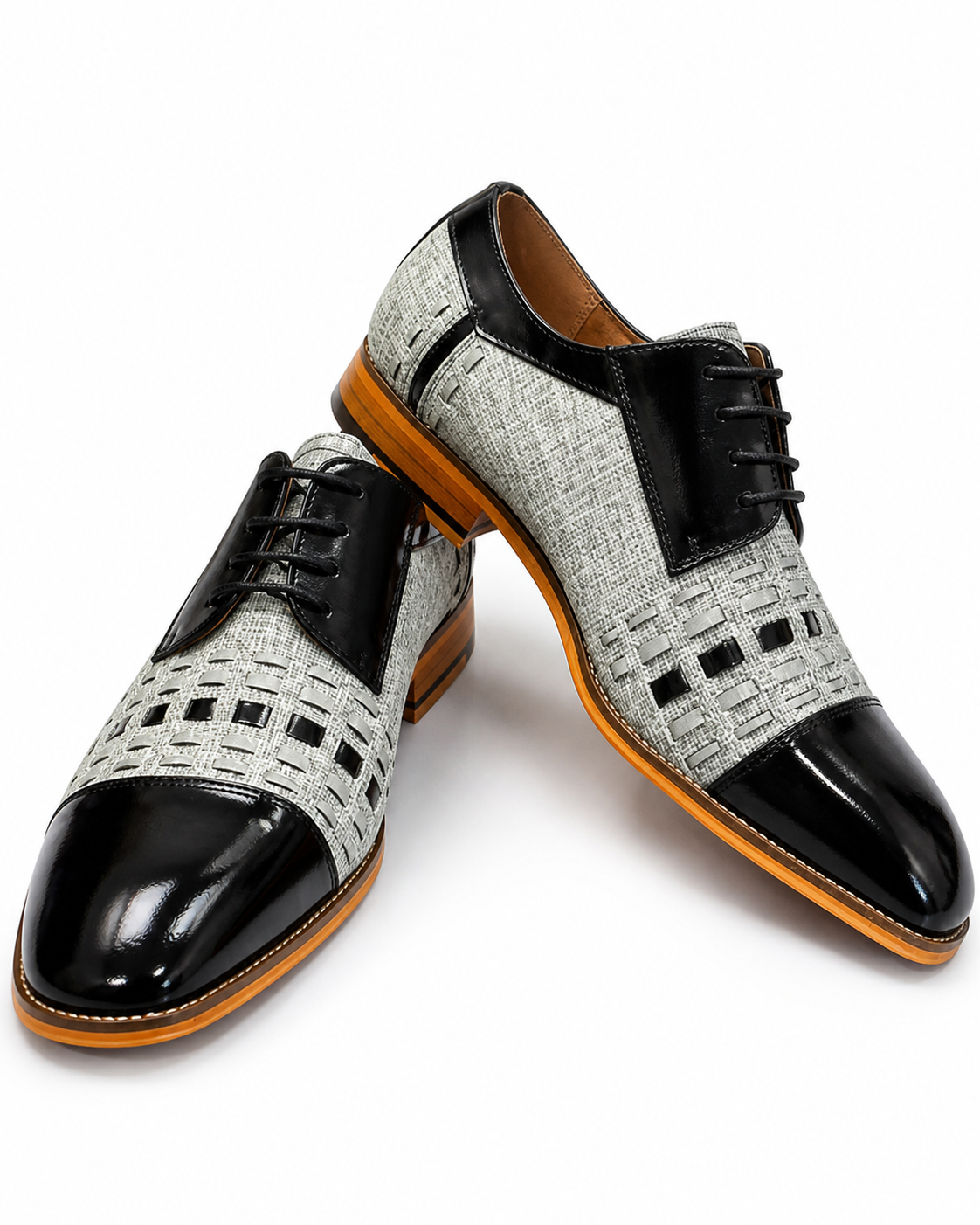Stacy Adams Hastead 25765 Black/Gray Two-Tone Oxford