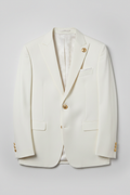 White two-button blazer, no model