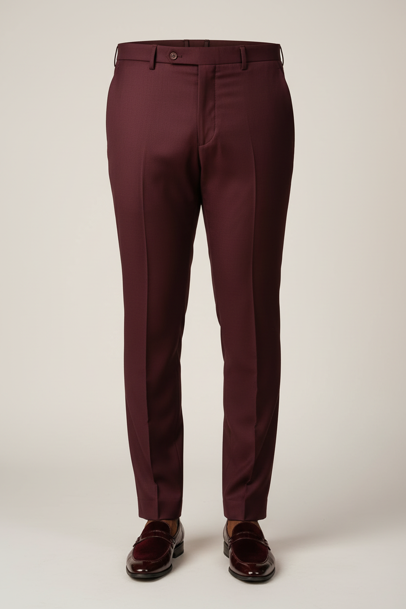 Pantalón burgundy de estudio