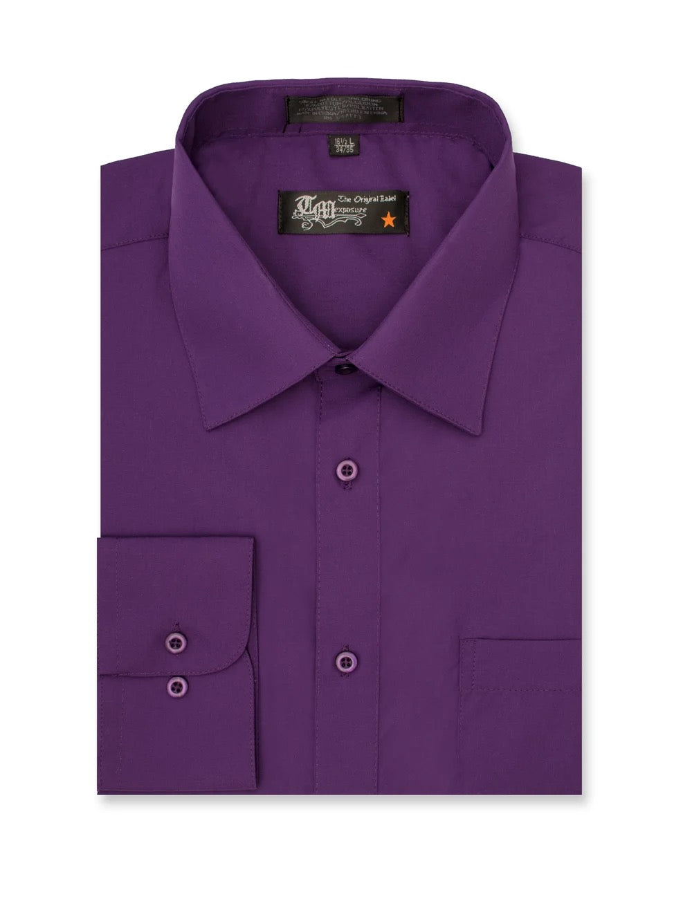 Long Sleeve Dress Shirt - Fuchsia