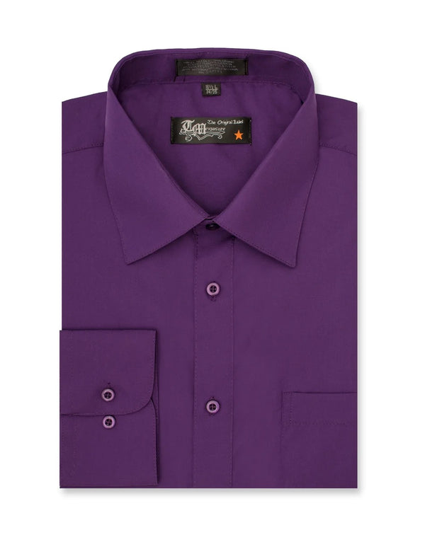 Long Sleeve Dress Shirt - Fuchsia
