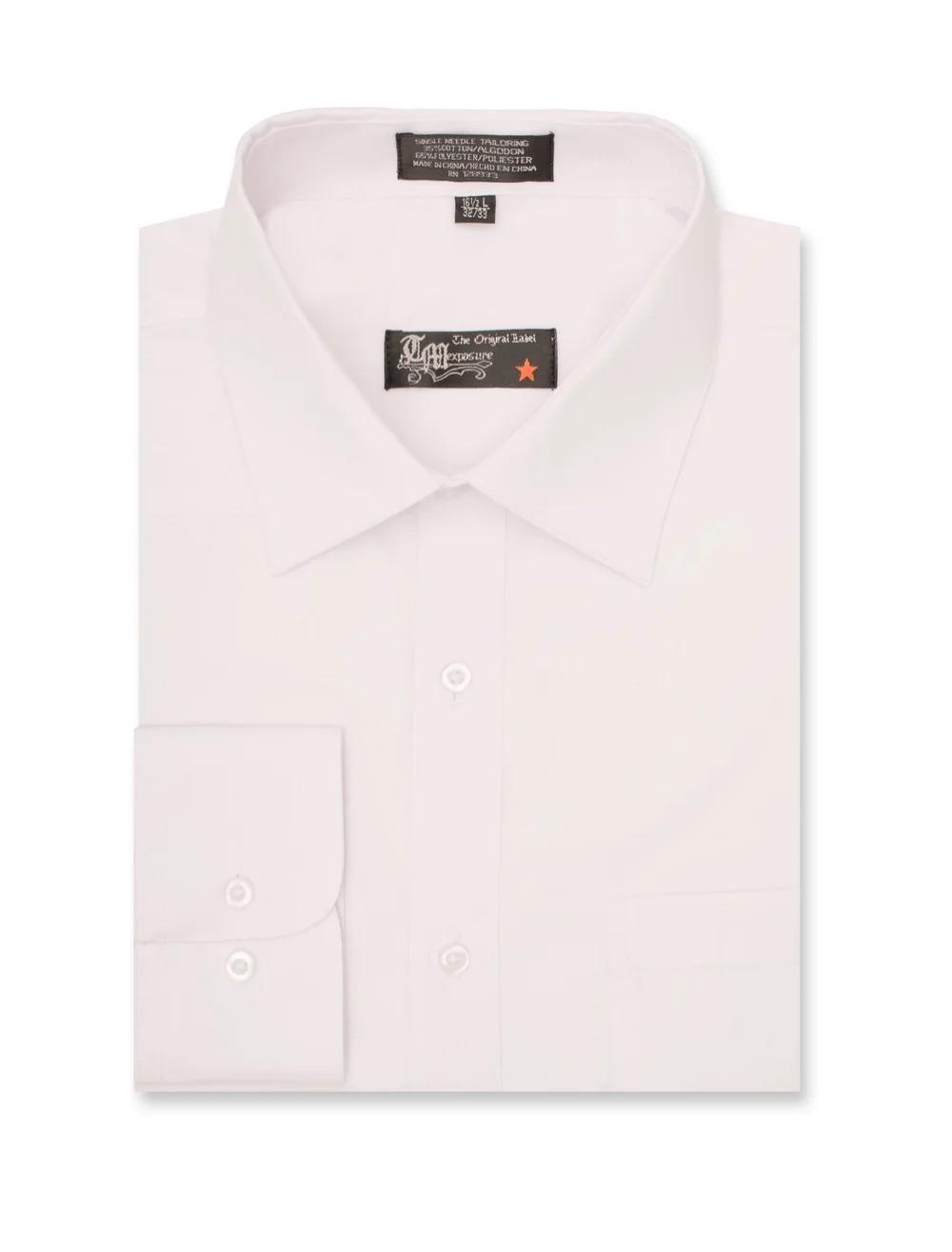 Long Sleeve Dress Shirt - Soft Ivory White