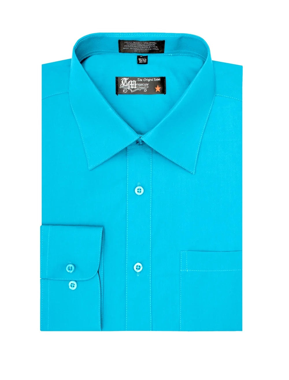 Long Sleeve Dress Shirt - Turquoise