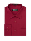 Long Sleeve Dress Shirt - Red Wine
