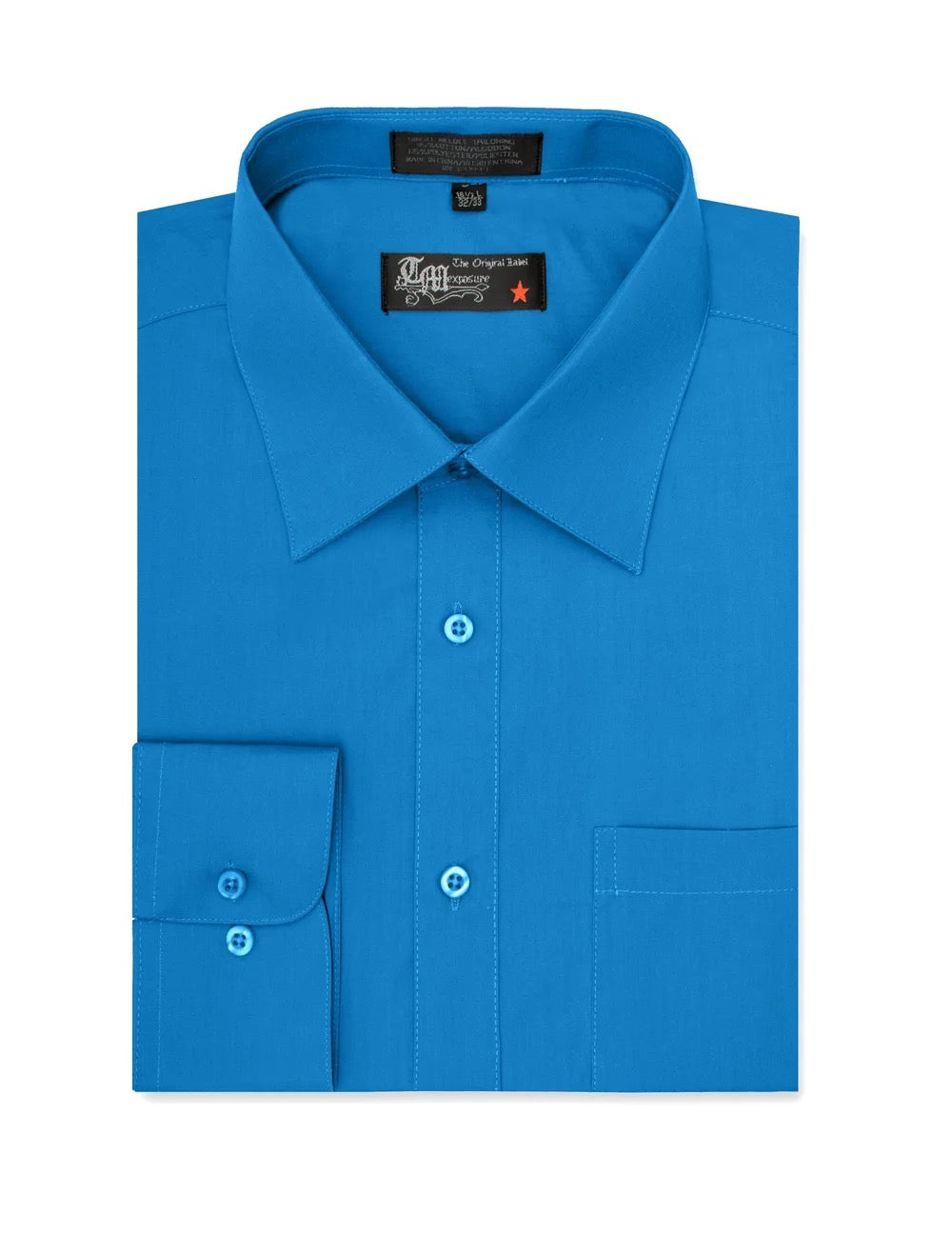 Long Sleeve Dress Shirt - Blue